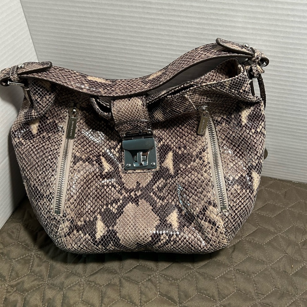 Michael Kors Python Embossed Jenna Tote - image 3